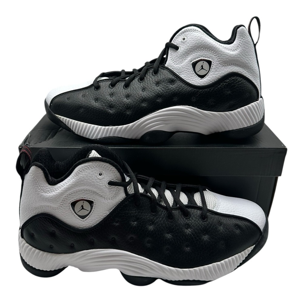 Jordan Jumpman Team II Basketball Shoes Men 10.5 White Black Sneakers 819175-010
